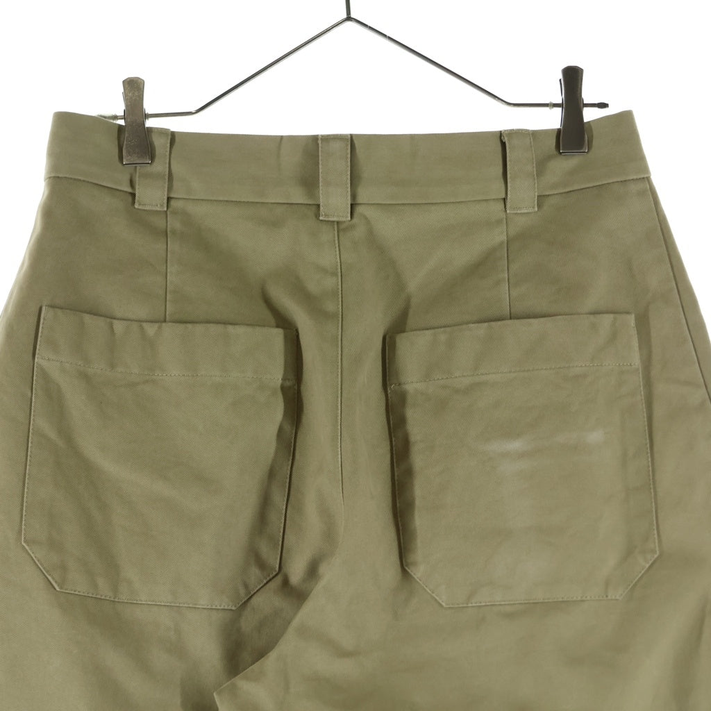 STUDIO NICHOLSON(スタジオニコルソン) SORTE SNM-1248 PEACHED COTTON TWILL TAN ソルテ ピーチド コットンツイル タン ジップアップ ワイドパンツ ベージュ 51-10-751047
