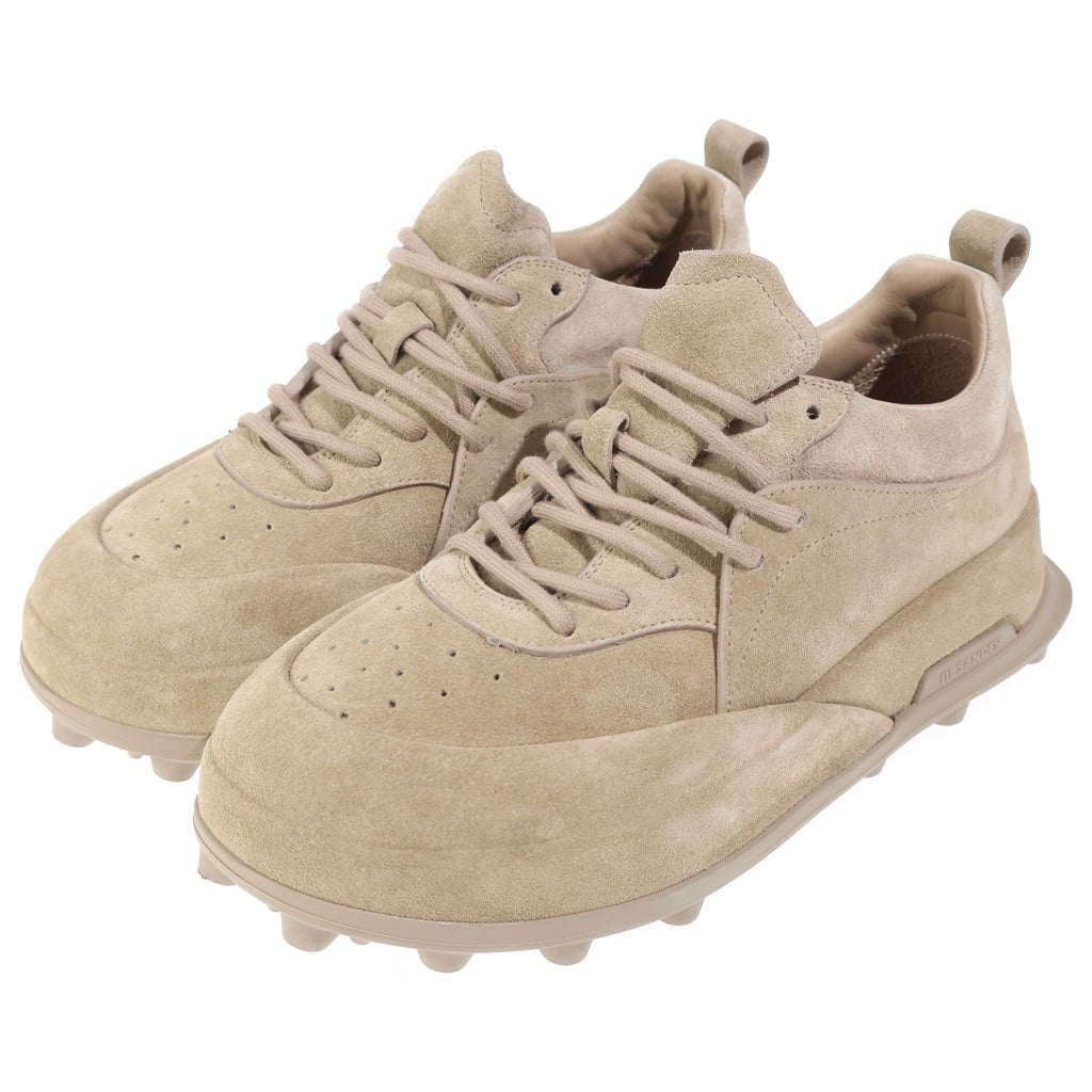 JIL SANDER(ジルサンダー) ORB オーブ スエードレザー チャンキーソール レースアップ ローカットスニーカー ブラウン J32WS0040