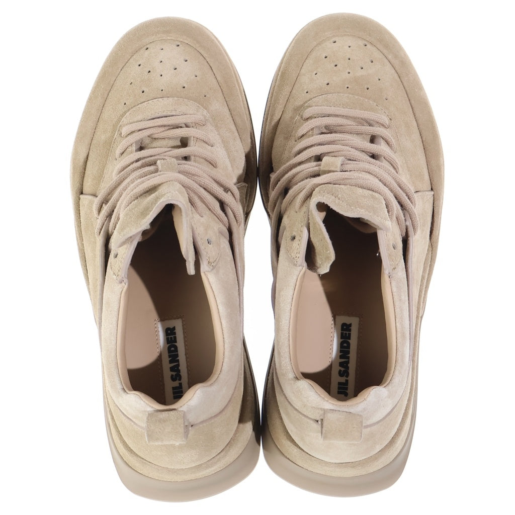 JIL SANDER(ジルサンダー) ORB オーブ スエードレザー チャンキーソール レースアップ ローカットスニーカー ブラウン J32WS0040