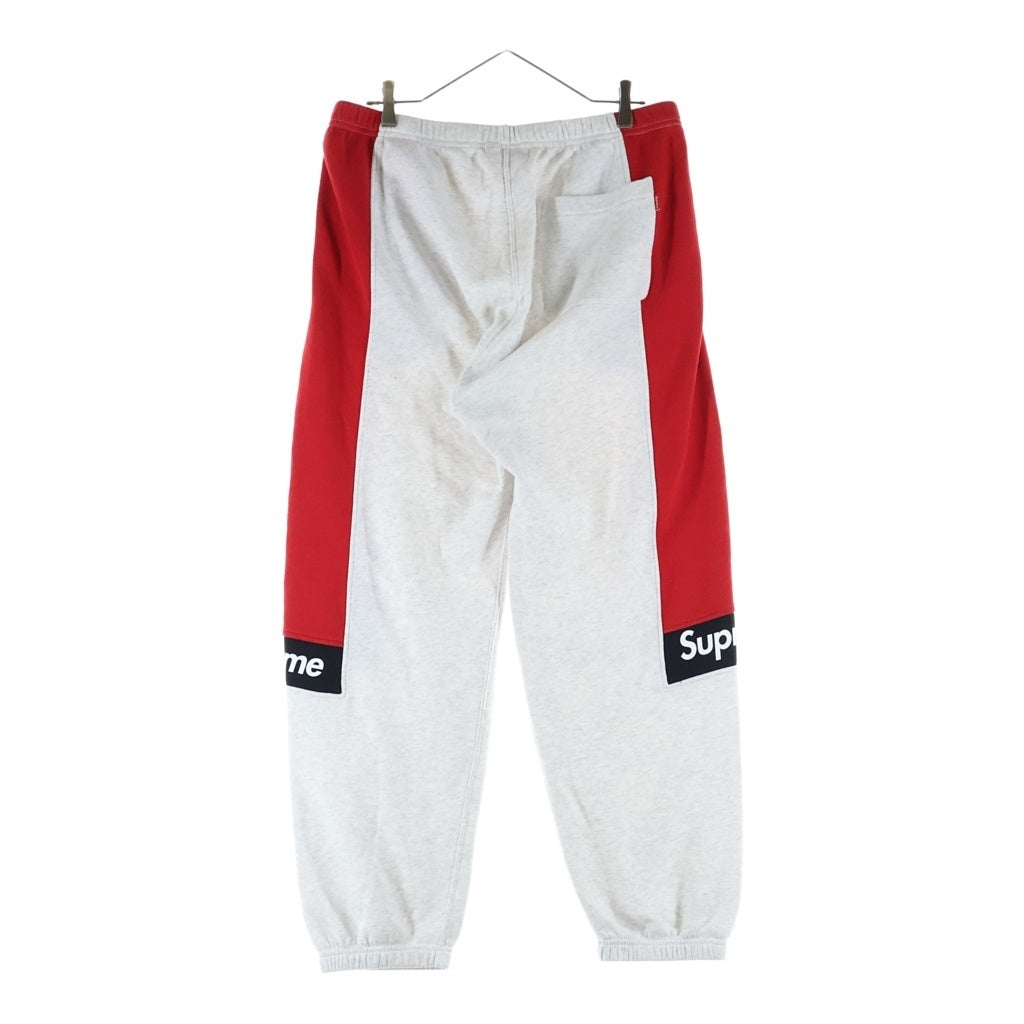 SUPREME(シュプリーム) 20SS Color Blocked Sweatpant カラーブロック サイドロゴ スウェットパンツ ホワイト/レッド