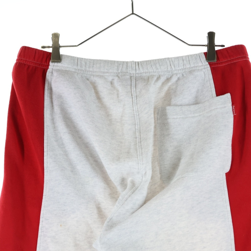 SUPREME(シュプリーム) 20SS Color Blocked Sweatpant カラーブロック サイドロゴ スウェットパンツ ホワイト/レッド