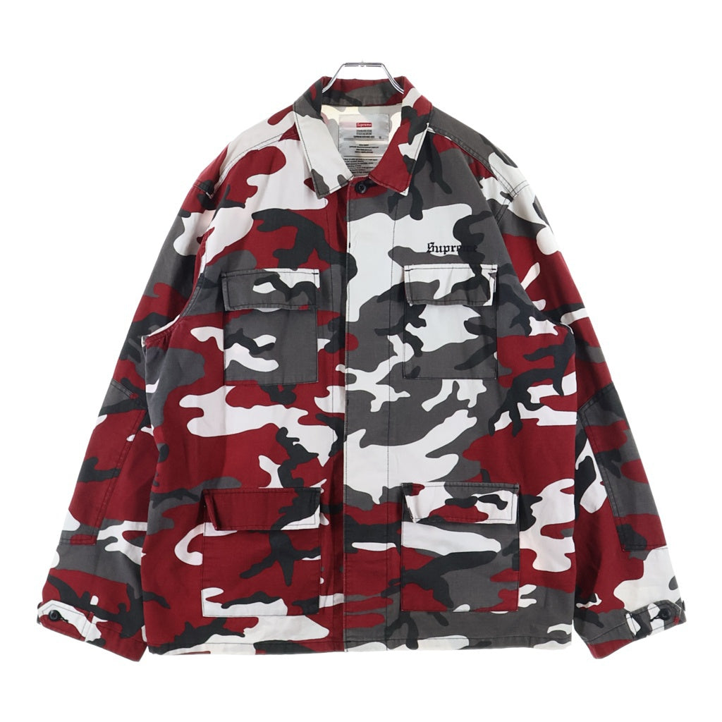 SUPREME(シュプリーム) 18SS Hellraiser BDU Shirt Red Camo ヘルレイザー ミリタリージャケット レッドカモフラージュ