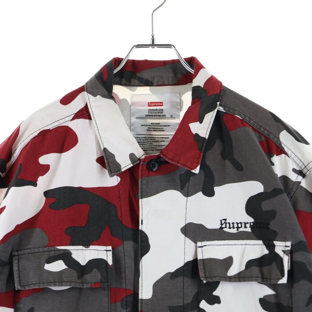 SUPREME(シュプリーム) 18SS Hellraiser BDU Shirt Red Camo ヘルレイザー ミリタリージャケット レッドカモフラージュ