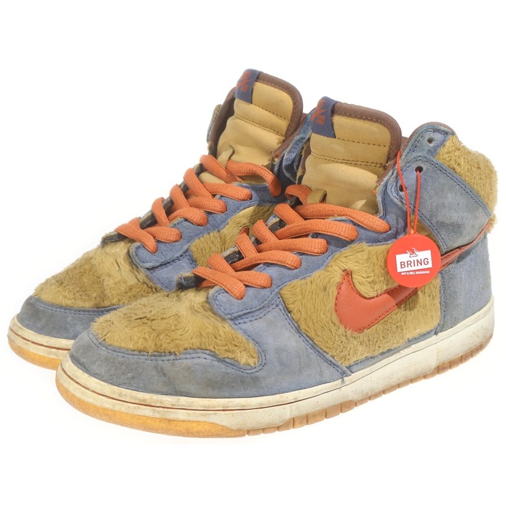 NIKE SB(ナイキエスビー) 【観賞用 2006年製】 DUNK HIGH PAPA BEAR ダンク パパベア ハイカットスニーカー イエロー/ブルー US9.5/27.5cm 313171-781