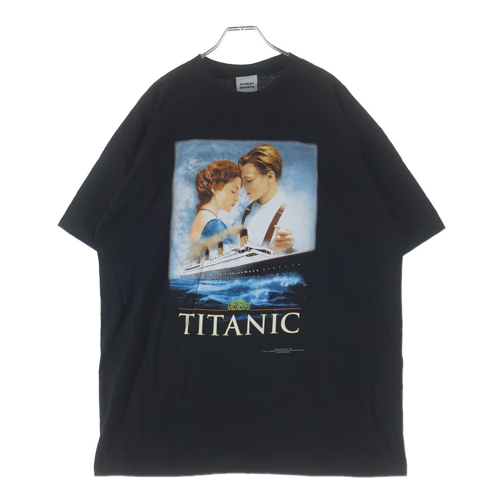 VINTAGE(ヴィンテージ) 90S TITANIC 1998 PROMO TEE STANLEY DESANTIS ヴィンテージ USA製 ムービープリント クルーネック 半袖Tシャツ カットソー ブラック