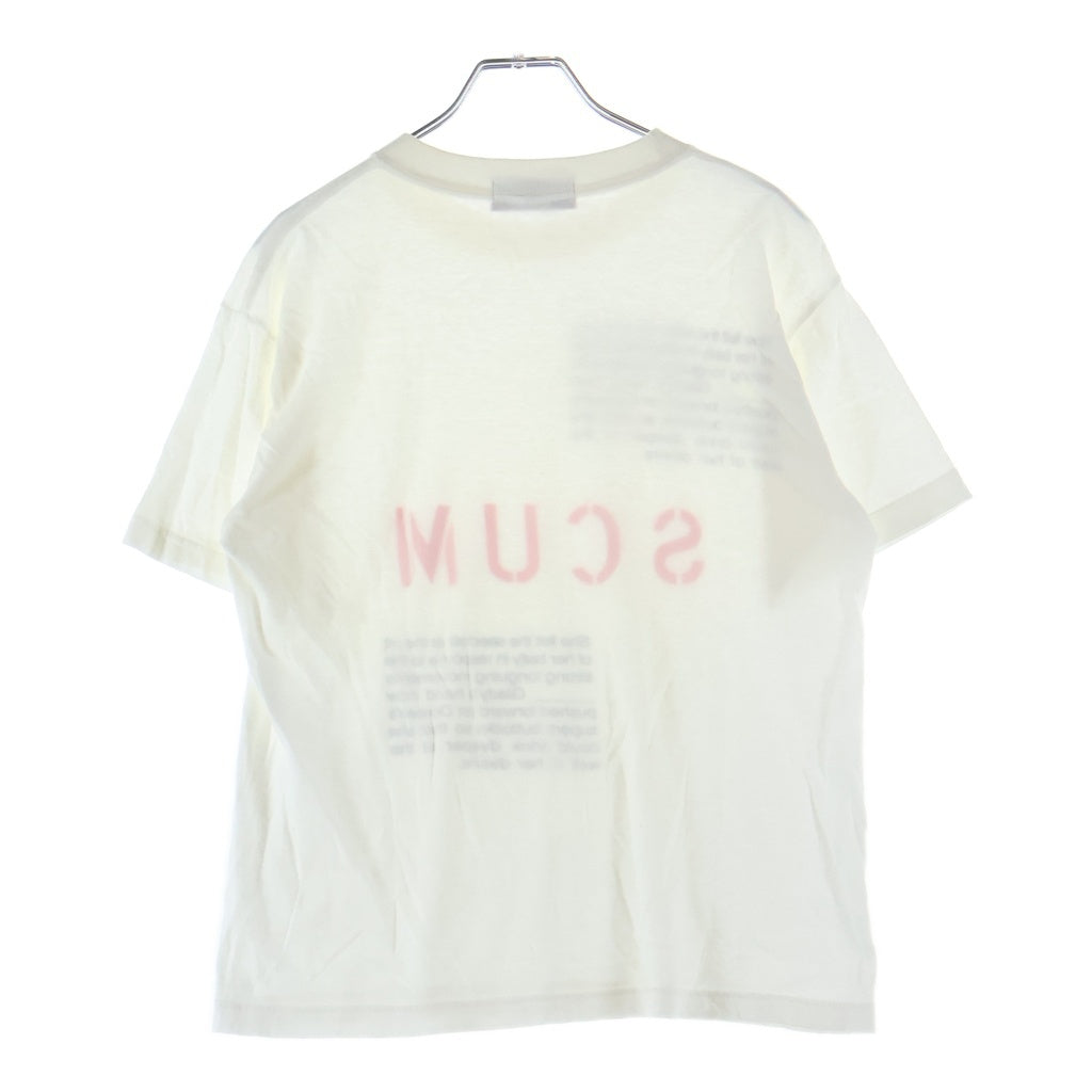 VINTAGE(ヴィンテージ) SEX Original SCUM 復刻 テキストプリント クルーネック 半袖パンクTシャツ カットソー ホワイト