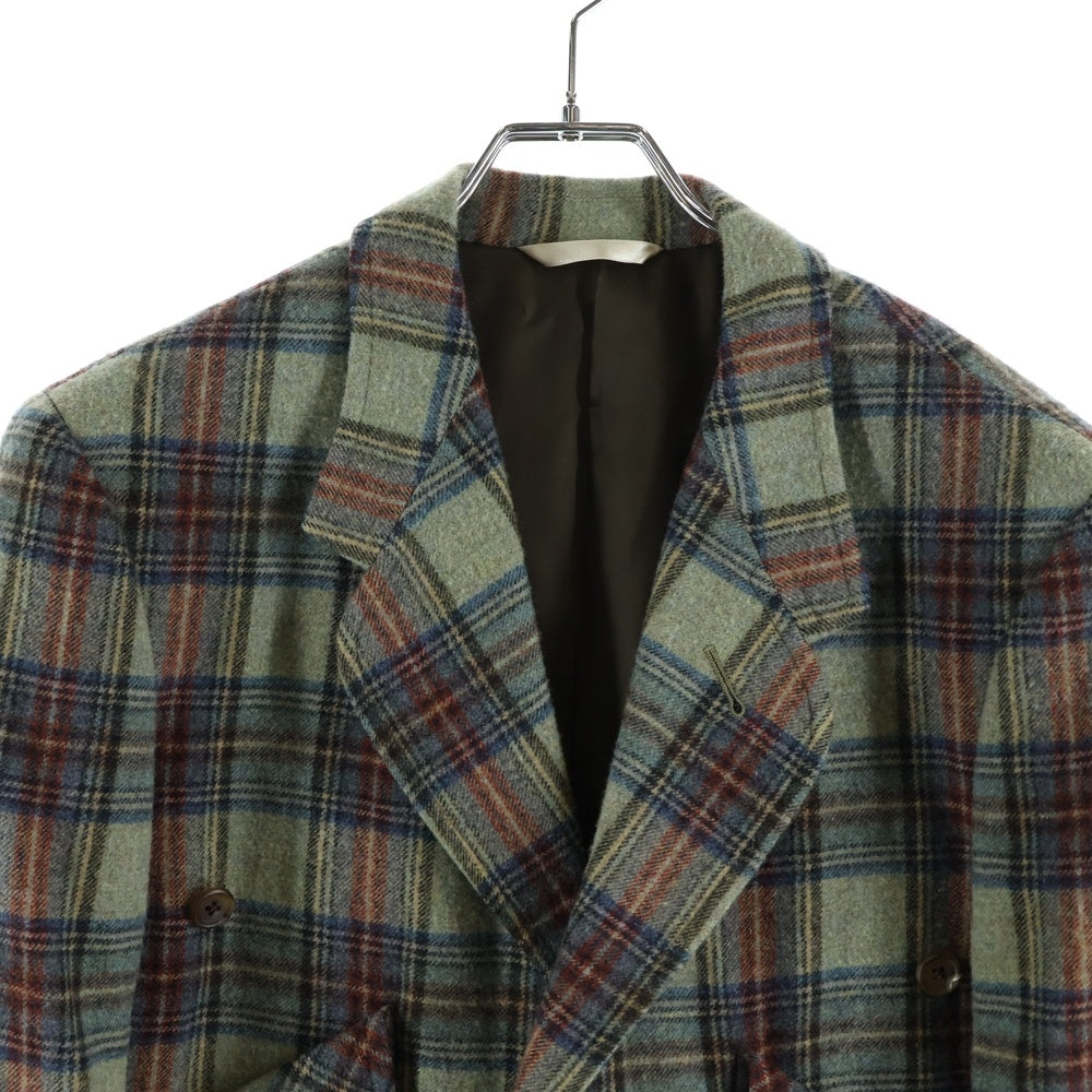 Paul Smith COLLECTION(ポールスミス コレクション) ウール チェック総柄 チェスターコート グリーン PC-NH-43072