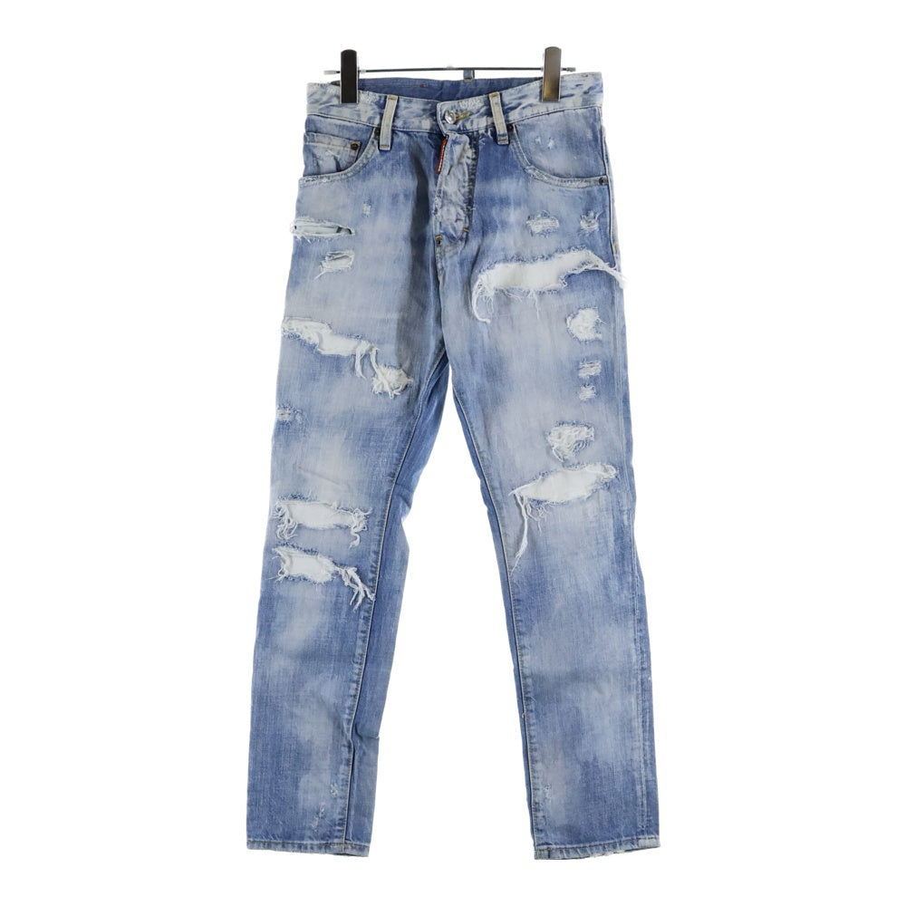 DSQUARED2(ディースクエアード) 20SS SEXY MERCURY JEAN セクシー マーキュリー ダメージデニムパンツ スキニージーンズ レディース インディゴ S71LB0708