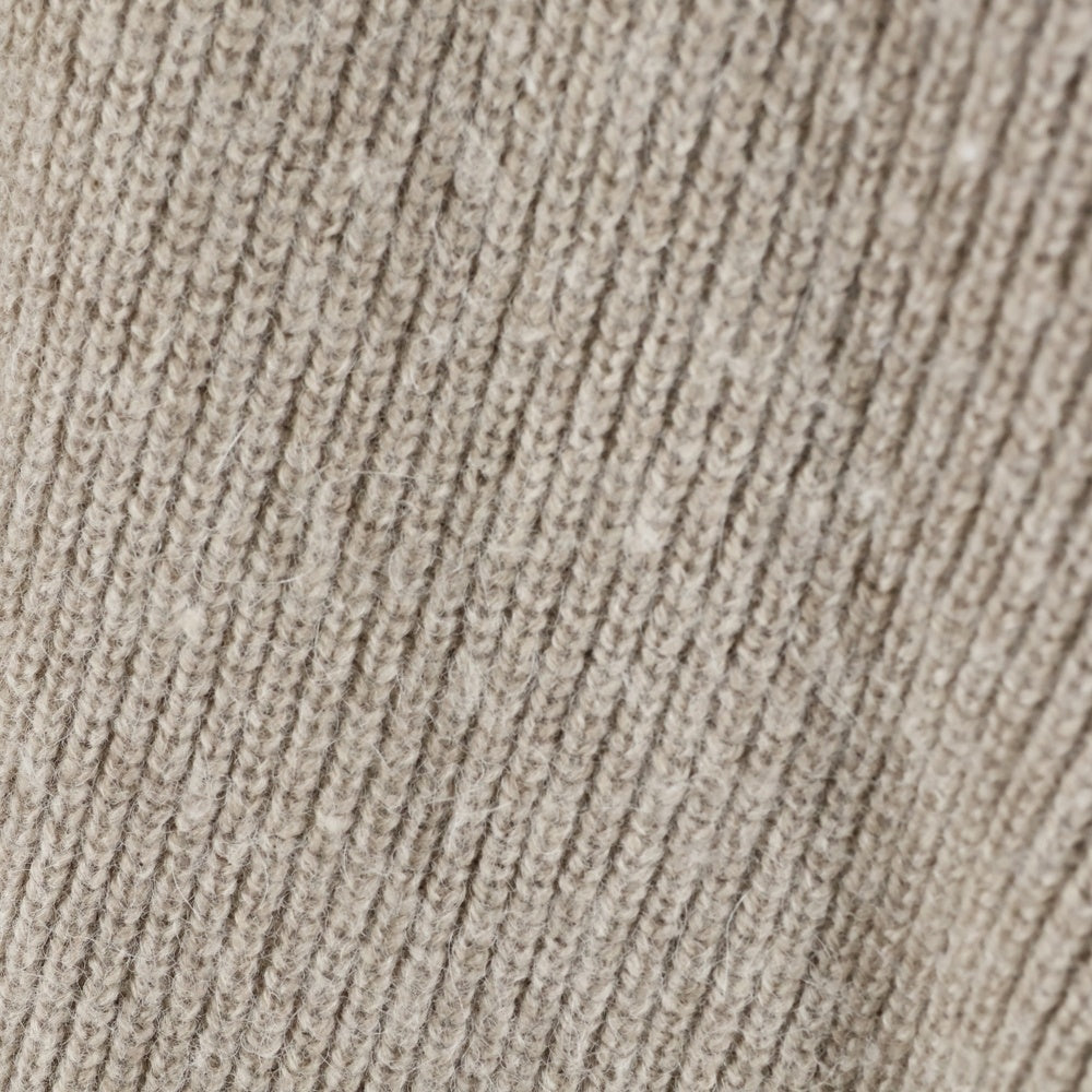 YOKE(ヨーク) 19AW 7G ALPACA WOOL CARDIGAN RIB STITCH KNIT セブンゲージ アルパカウール カーディガン リブ ステッチニット ベージュ YK19AWOO65S