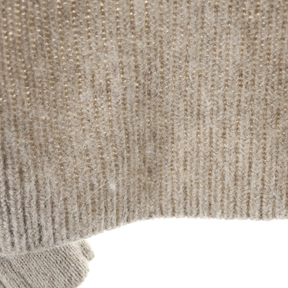 YOKE(ヨーク) 19AW 7G ALPACA WOOL CARDIGAN RIB STITCH KNIT セブンゲージ アルパカウール カーディガン リブ ステッチニット ベージュ YK19AWOO65S