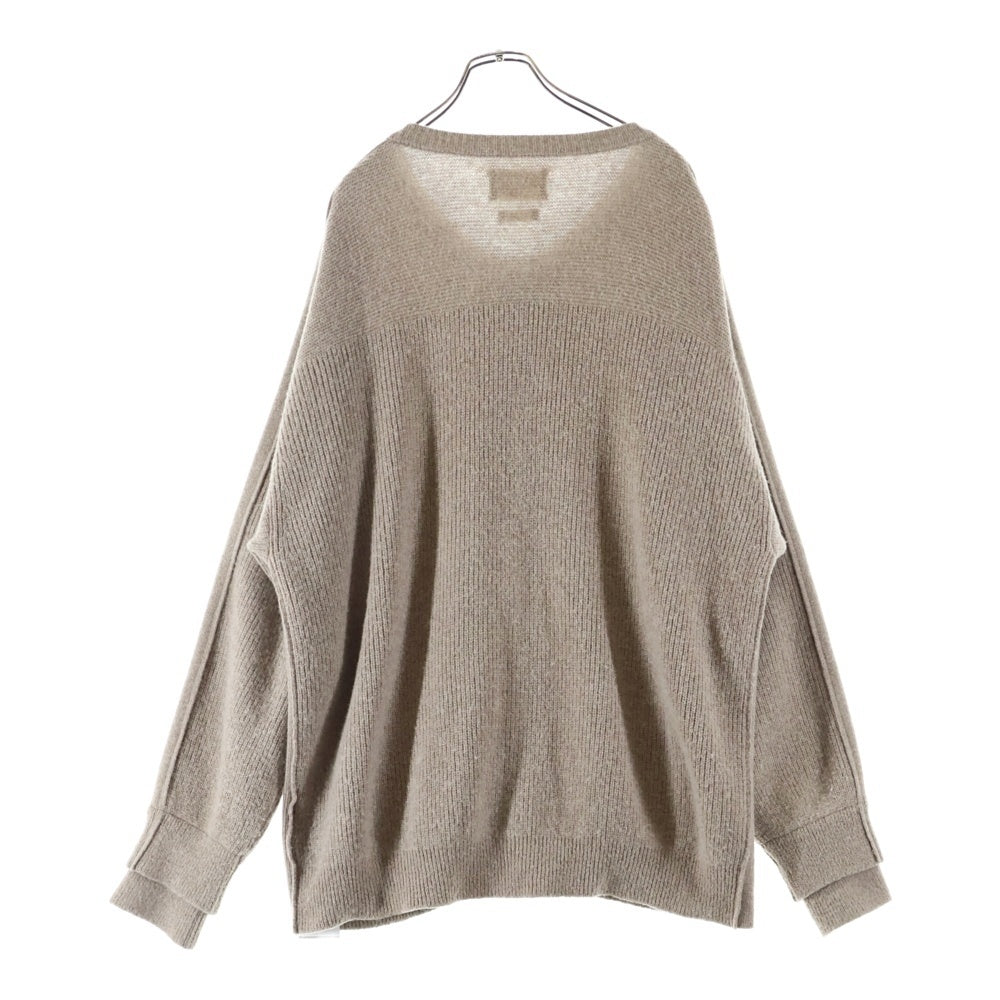 YOKE(ヨーク) 20AW 7G ALPACA WOOL RIB CREW NECK CARDIGAN セブンゲージ アルパカウール リブクルーネック カーディガン ベージュ YK20AW0297S-C