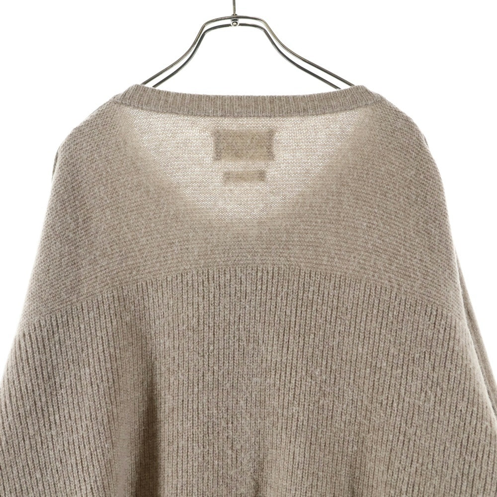 YOKE(ヨーク) 20AW 7G ALPACA WOOL RIB CREW NECK CARDIGAN セブンゲージ アルパカウール リブクルーネック カーディガン ベージュ YK20AW0297S-C