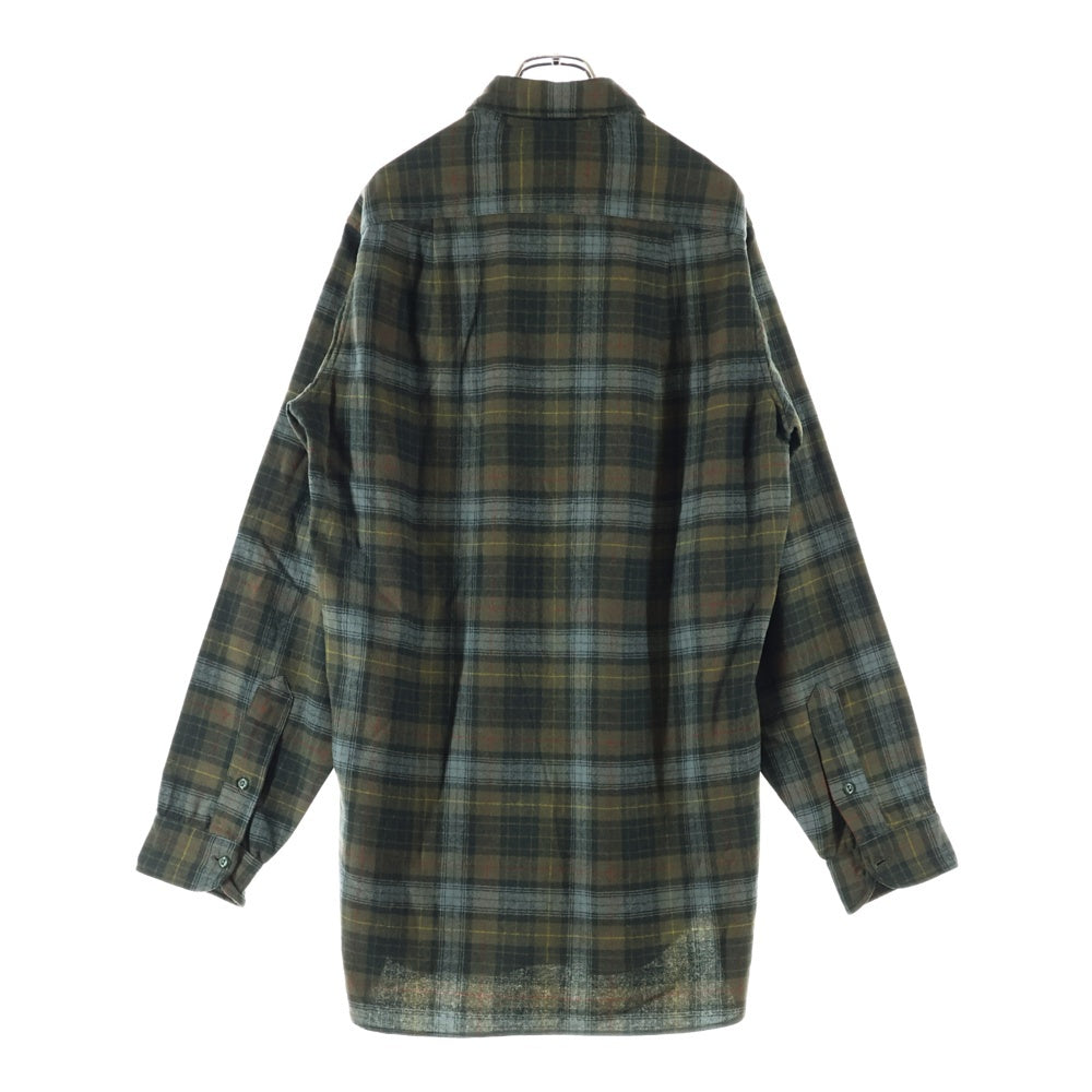 PENDLETON(ペンドルトン) 50S VINTAGE ヴィンテージ ウール タータンチェック 長袖フランネルシャツ カーキ