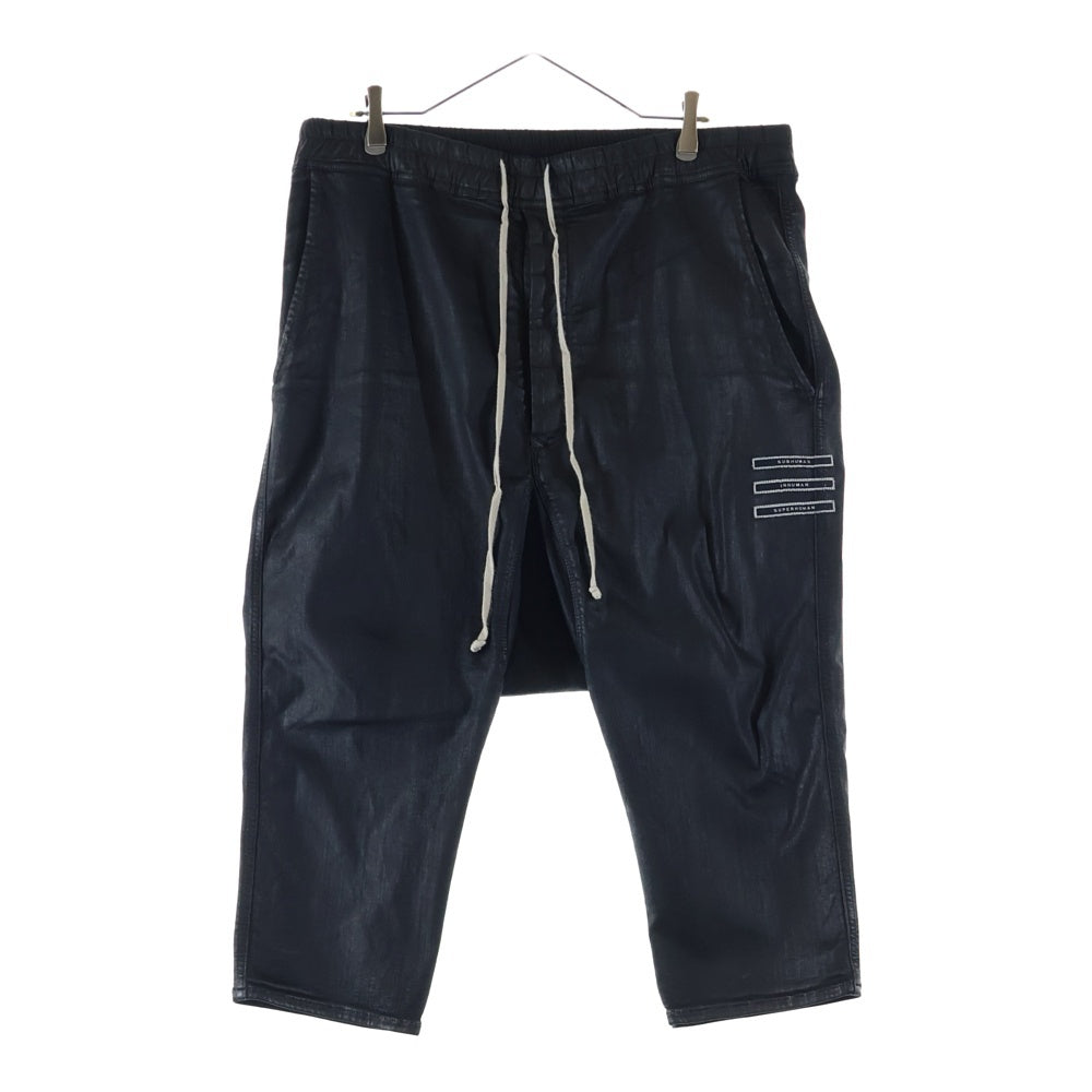 Rick Owens(リックオウエンス) 18SS COATING LEATHER PANTS コーティング レザー サルエル パンツ ブラック DU18S3373-SBWER3