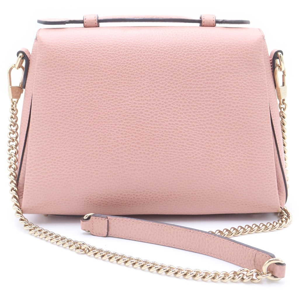 GUCCI(グッチ) インターロッキングG カーフレザー 2WAY ショルダーハンドバッグ ピンク 510302 レディース