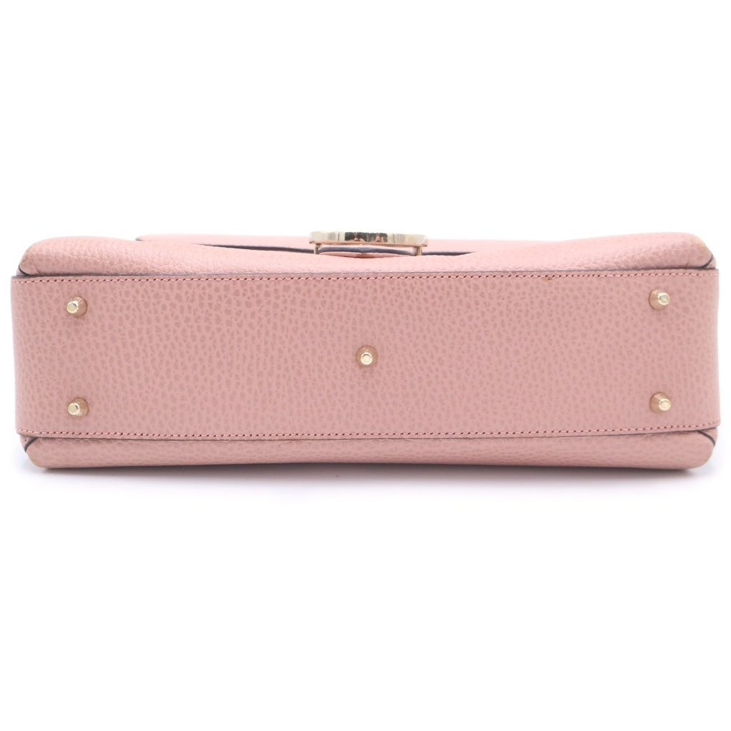 GUCCI(グッチ) インターロッキングG カーフレザー 2WAY ショルダーハンドバッグ ピンク 510302 レディース