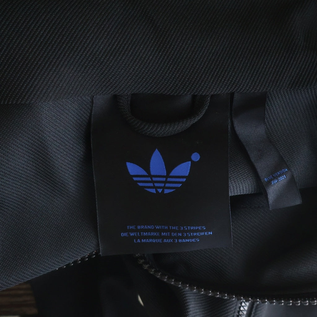 adidas(アディダス) ロゴエンブロイダリー サイドライン オーバーサイズ ジップアップ トラックジャケット ブラック H33502