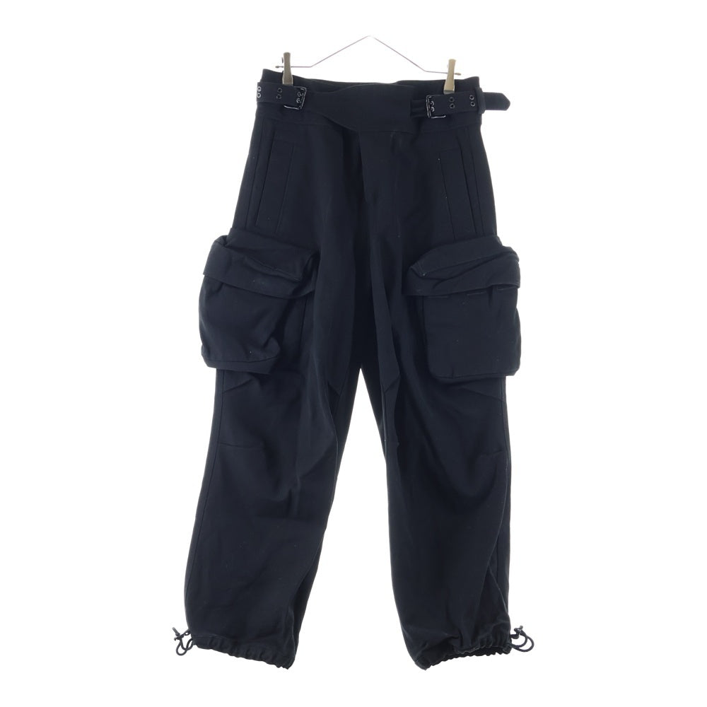 LOUIS VUITTON(ルイヴィトン) 19AW 3Dポケット ジップフライ コットン ワイドカーゴパンツ ブラック RM192 JMB HHP83W