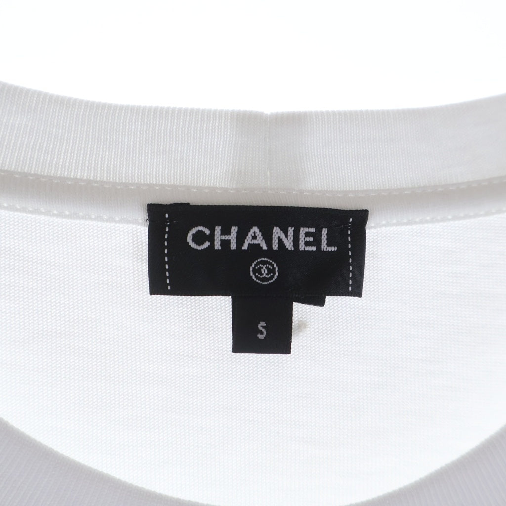 CHANEL(シャネル) ハートココマークフロントプリント 半袖Tシャツ カットソー レディース ホワイト P74383K10851