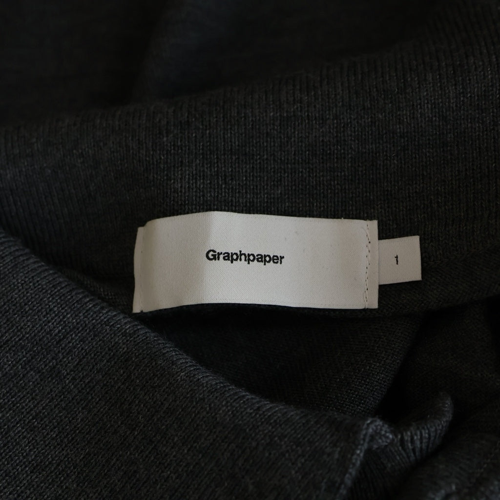 Graphpaper(グラフペーパー) 22AW レーヨン ロングスリープ ポロシャツ グレー GM223-80121B