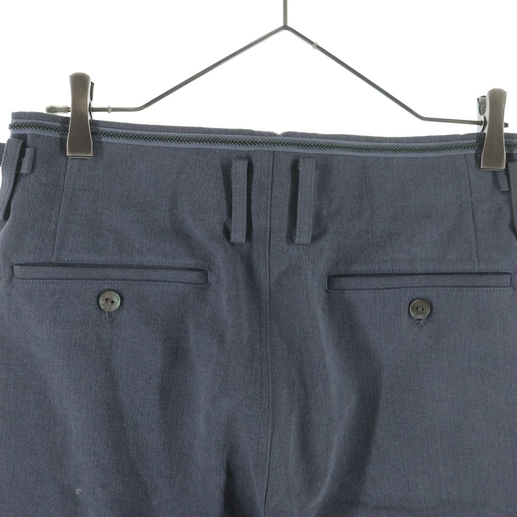 IRENISA(イレニサ) 22SS コットン ヘリンボーンデザイン ワイドパンツ グレー IH-22SS-P011-YW