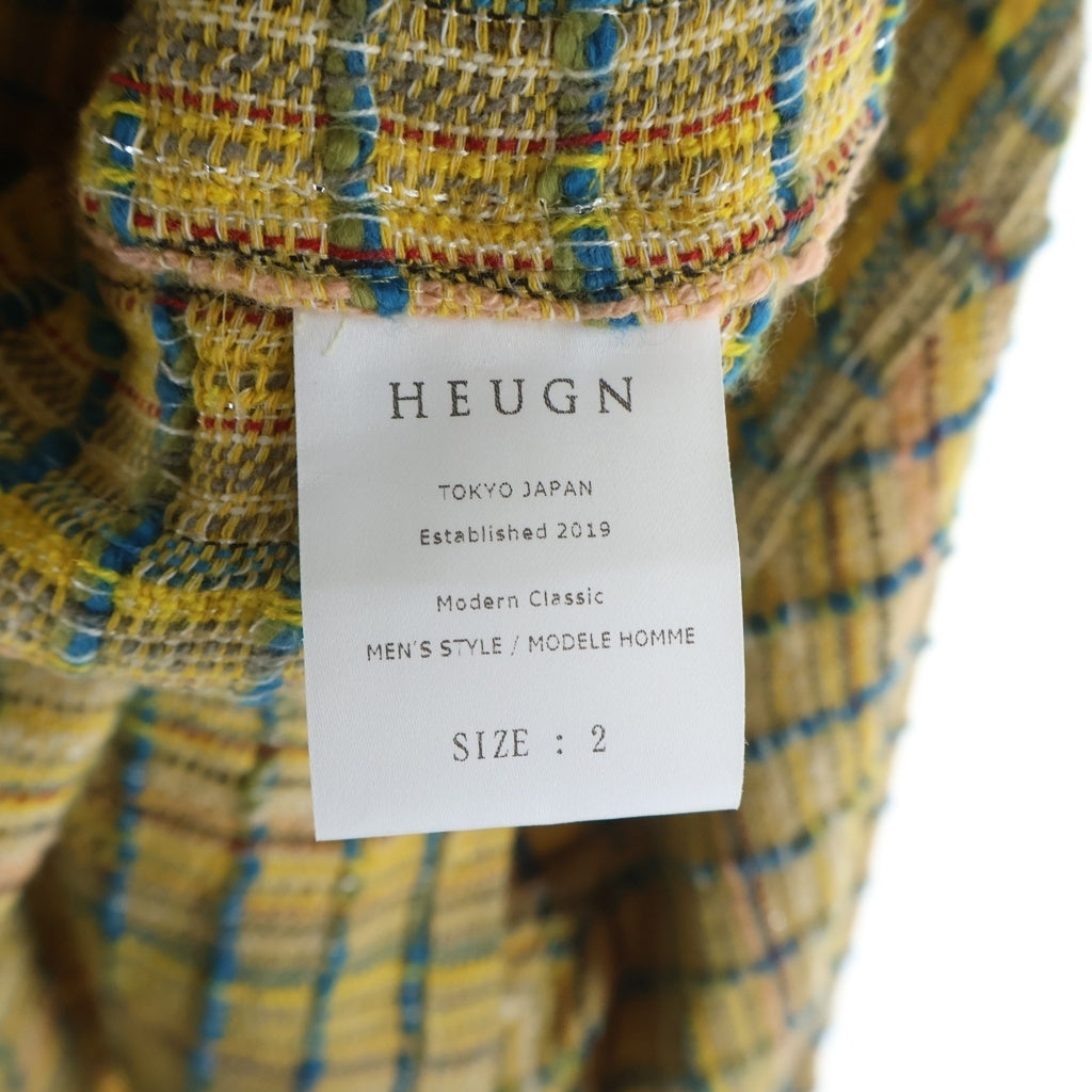 HEUGN(ユーゲン) INDIA FANCY EVON インディア ファンシー エボン ツイルシャツジャケット イエロー COAT094