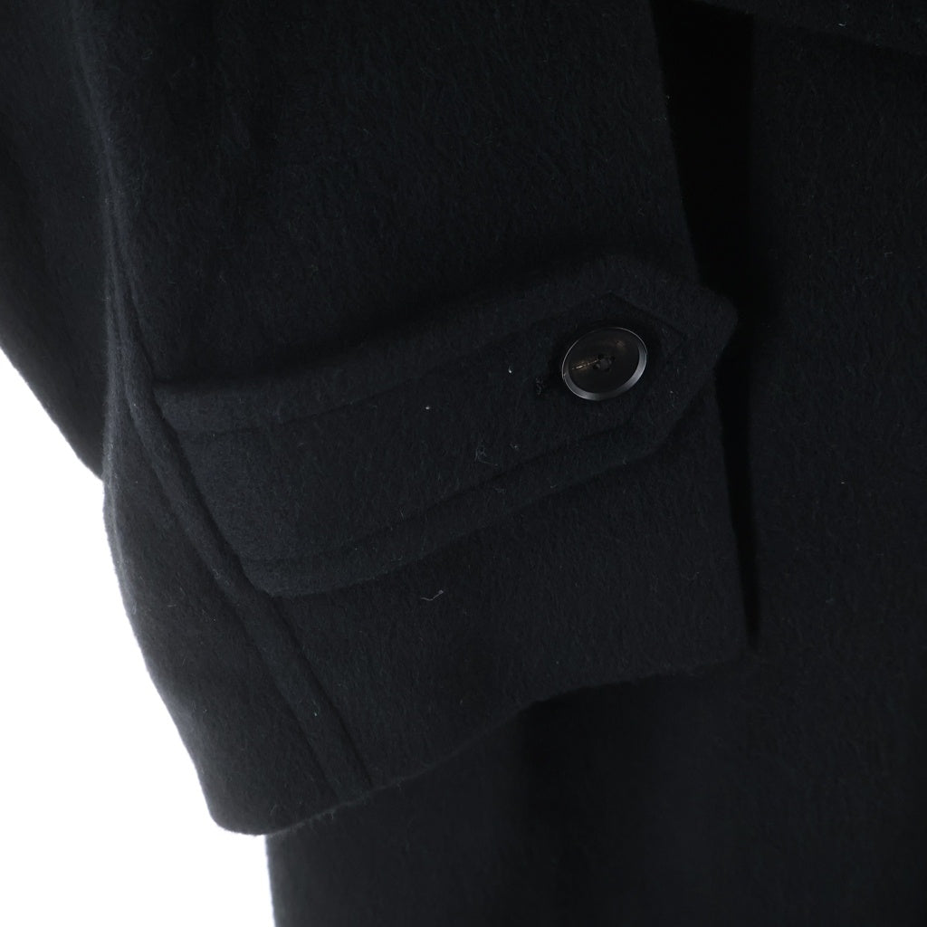 AURALEE(オーラリー) 22AW CASHMERE WOOL MOSSER SOUTIEN COLLAR COAT カシミヤ ウール モッサ サテン ステンカラーコート ブラック A22AC01MC