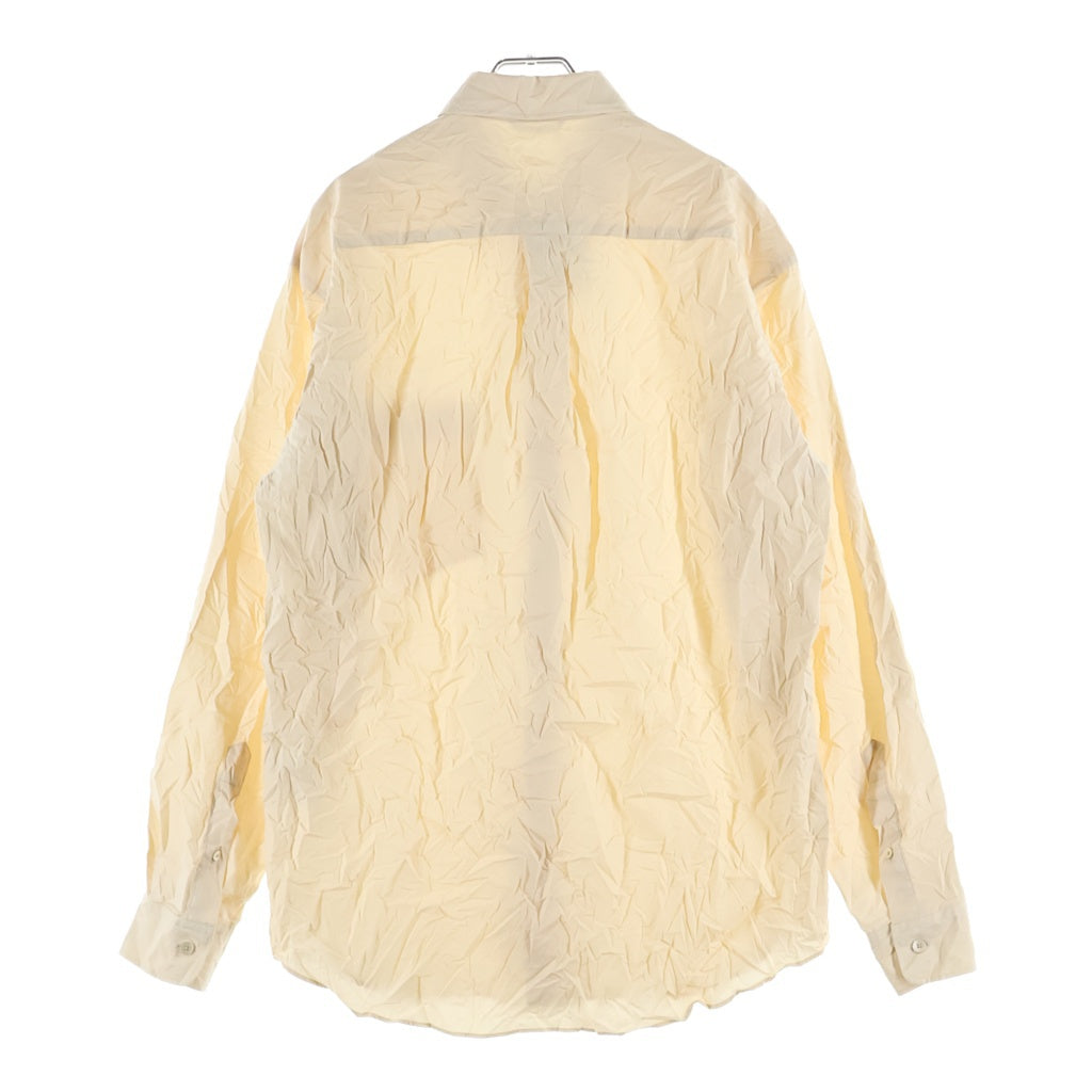 AURALEE(オーラリー) 24SS WRINKLED WASHED FINX TWILL SHIRT リンクルド ウォッシュド フィンクス ツイル 長袖シャツ ベージュ A24SS02FW
