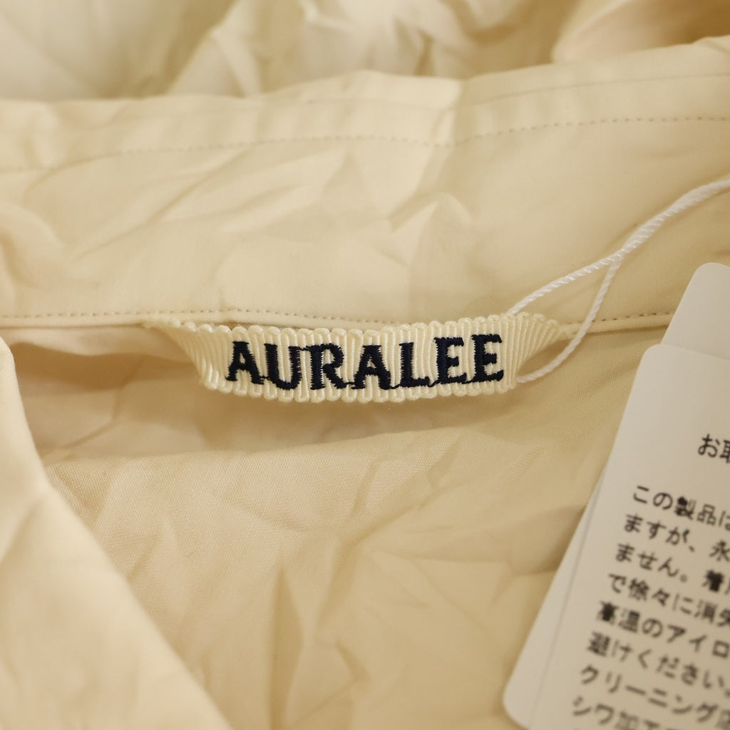 AURALEE(オーラリー) 24SS WRINKLED WASHED FINX TWILL SHIRT リンクルド ウォッシュド フィンクス ツイル 長袖シャツ ベージュ A24SS02FW