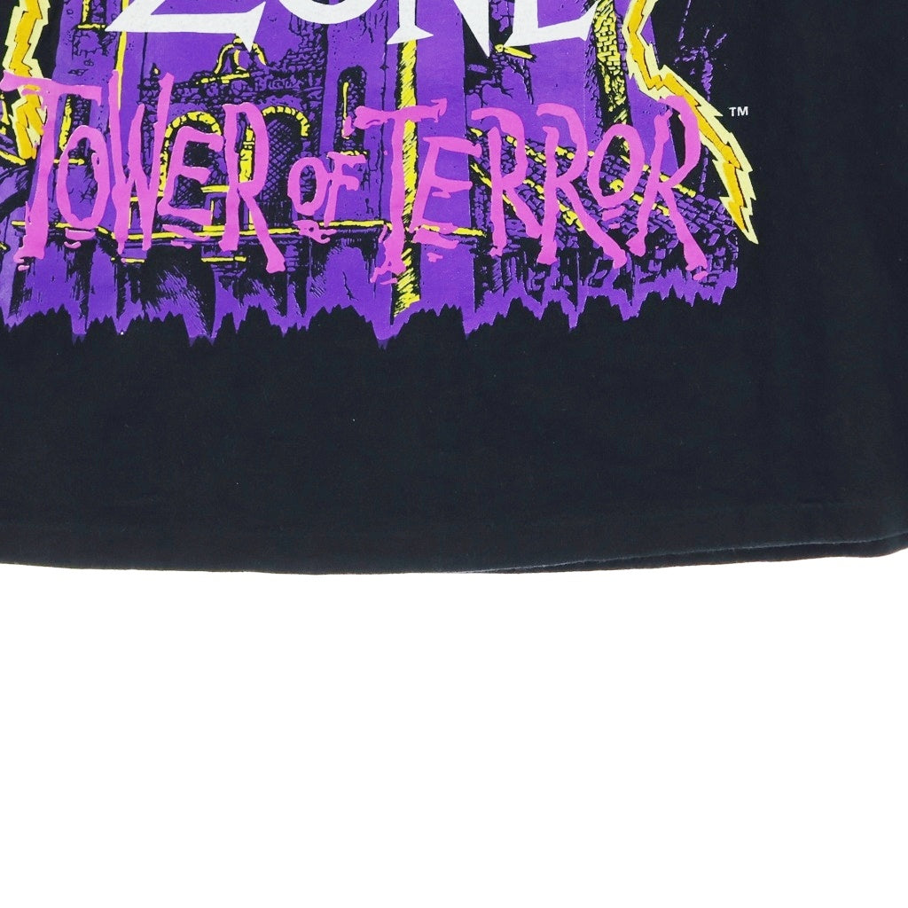 VINTAGE(ヴィンテージ) 90S VINTAGE DISNEY TOWER OF TERROR ヴィンテージ ディズニー タワーオブテラー クルーネック半袖Tシャツ カットソー ブラック
