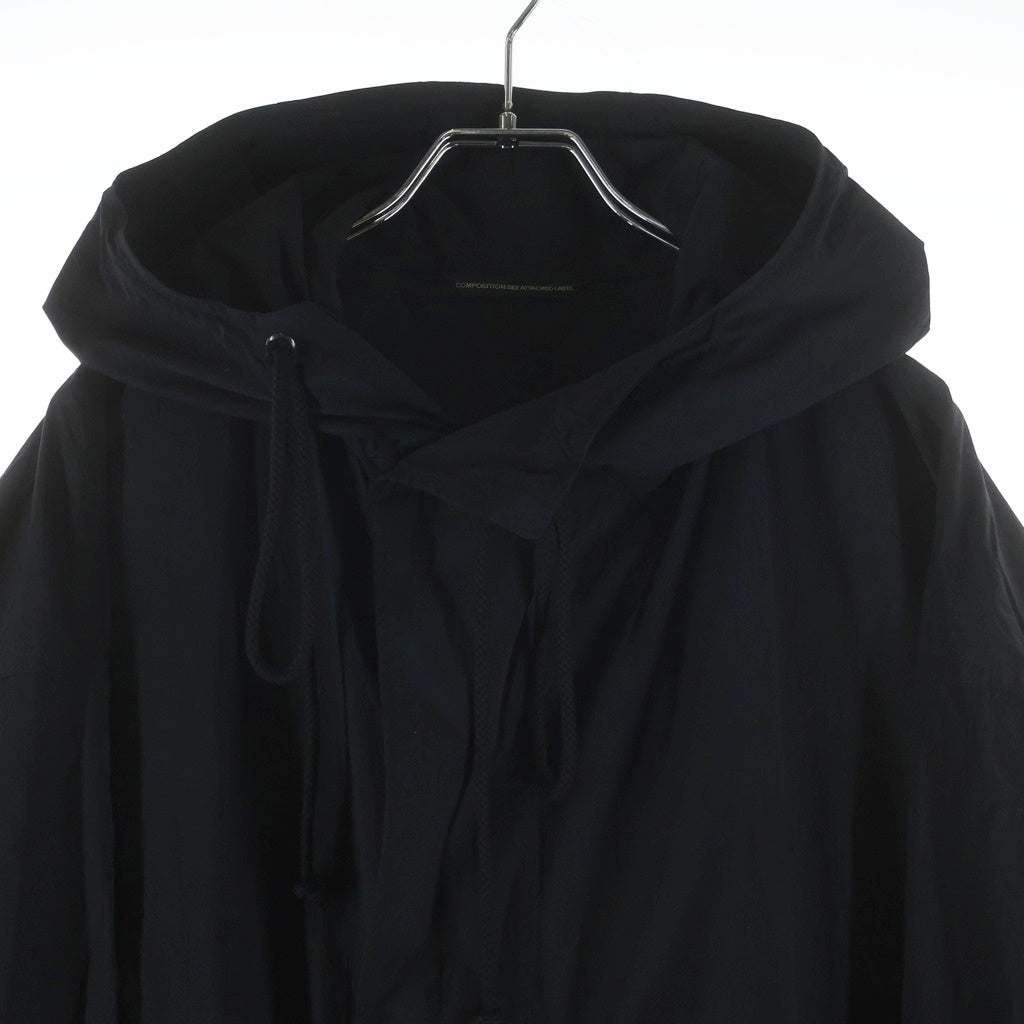 Y's(ワイズ) NY/ JET TAFFETA HOODED BIG COAT ジェット タフタ フーデッド ビッグコート ブラック レディース YK-C01-600