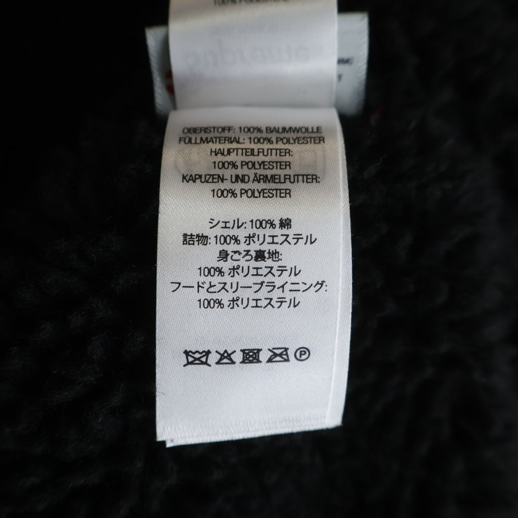 SUPREME(シュプリーム) 24AW Faux Shearling Lined Bomber Jacket ロゴ刺繍 裏地ボア フーデッドデニムジャケット ジップアップブルゾン ブラック