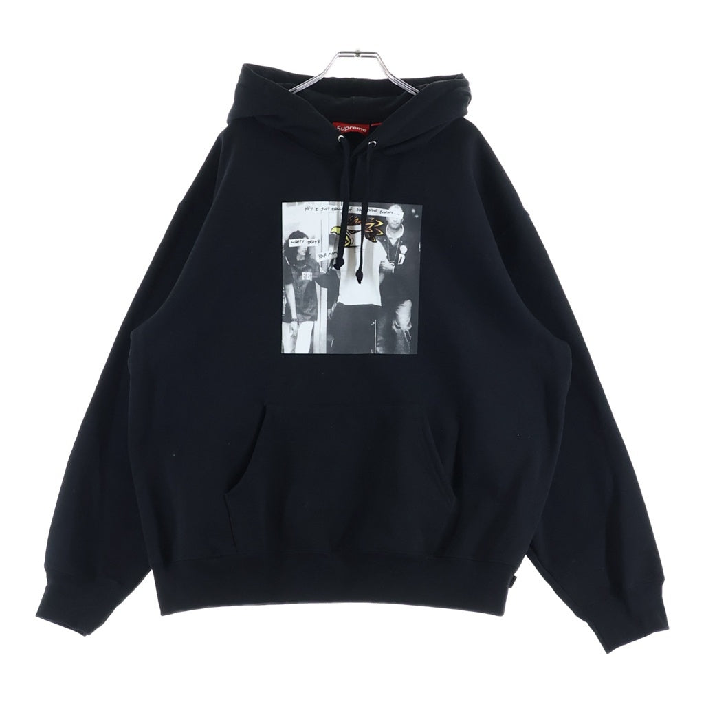 SUPREME(シュプリーム) 25AW ×ANTIHERO Hooded Sweatshirt アンタイヒーロー 両面プリント プルオーバースウェットパーカー フーディー ブラック