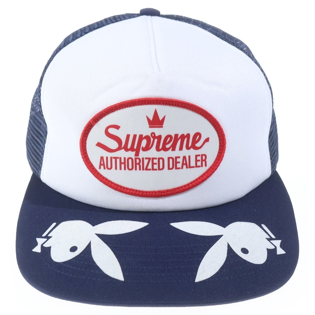 SUPREME(シュプリーム) 26SS ×Playboy Mesh Back 5-Panel プレイボーイ 5パネルメッシュキャップ 帽子 ネイビー/ホワイト