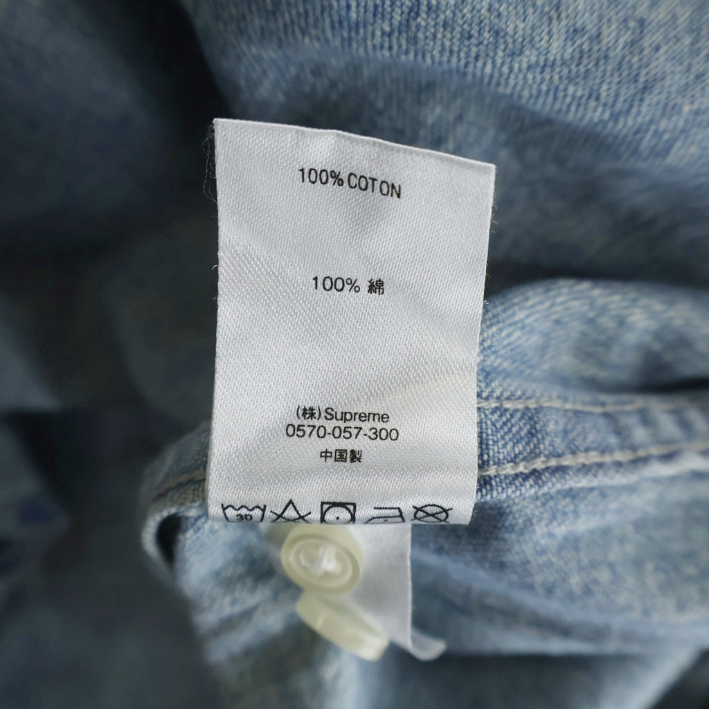 SUPREME(シュプリーム) 20AW Classic Logo Denim Shirt クラシックロゴ刺繍 長袖ボタンダウンシャツ インディゴ