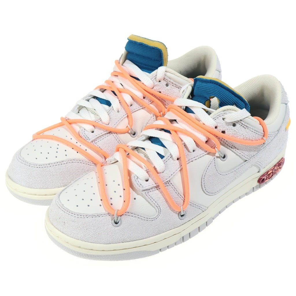 NIKE(ナイキ) ×OFF-WHITE DUNK LOW 1 of 50 Lot19 オフホワイト ダンク ワンオブフィフティー ロット19 ローカットスニーカー ホワイト US9/27cm DJ0950-119