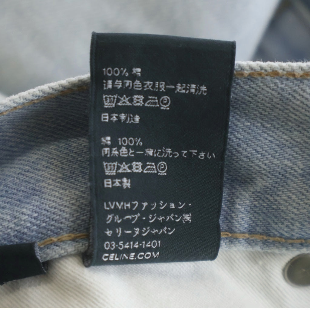 CELINE(セリーヌ) サンフェード マーガレット ジップフライジーンズ デニムパンツ インディゴ レディース 2N500276Q