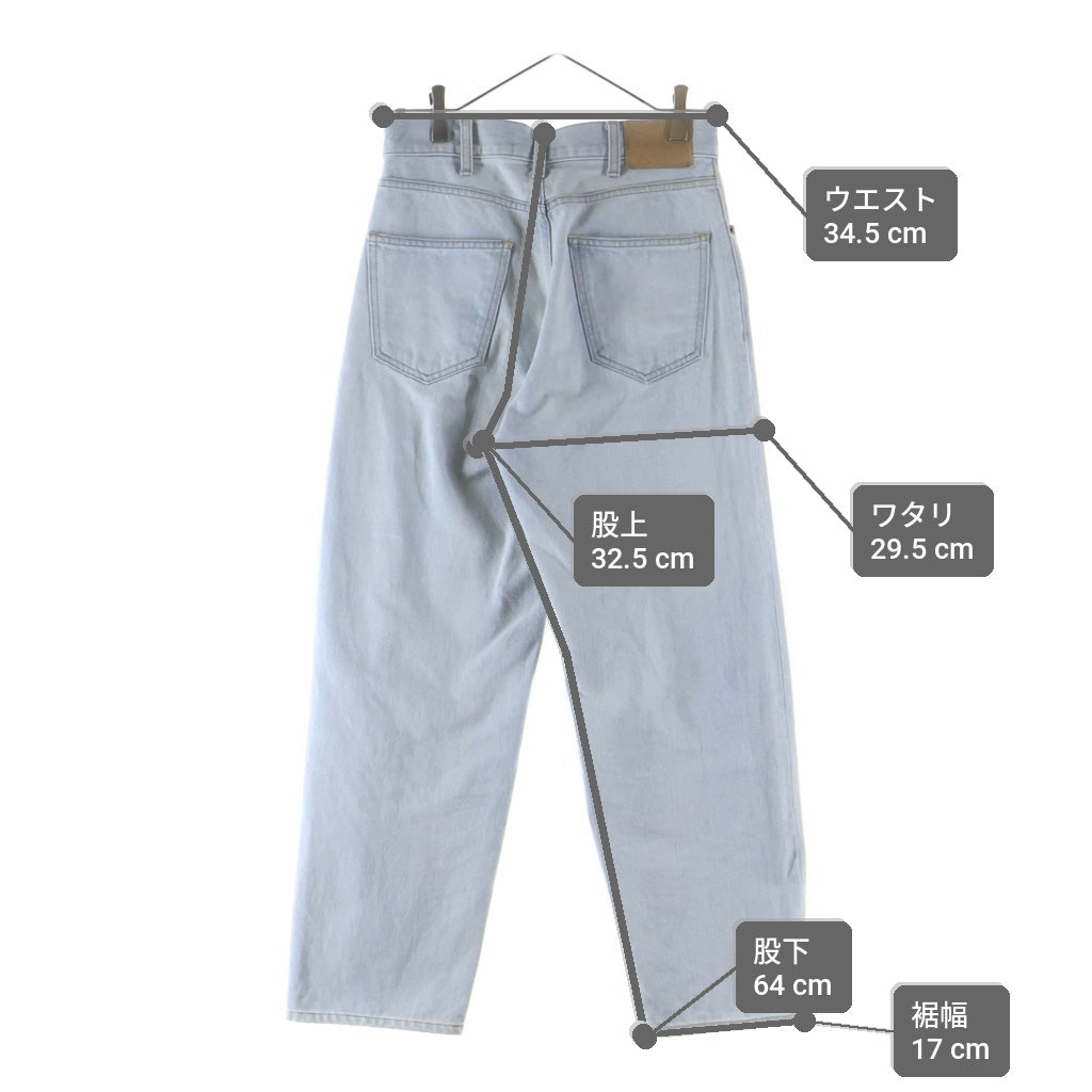CELINE(セリーヌ) サンフェード マーガレット ジップフライジーンズ デニムパンツ インディゴ レディース 2N500276Q