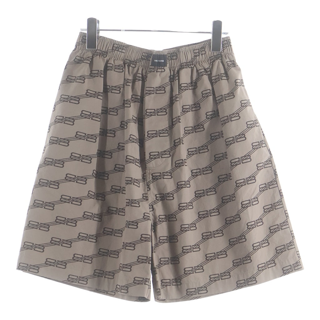 BALENCIAGA(バレンシアガ) 22AW BBモノグラムロゴ総柄ショーツ ハーフパンツ ベージュ 672410 TML36