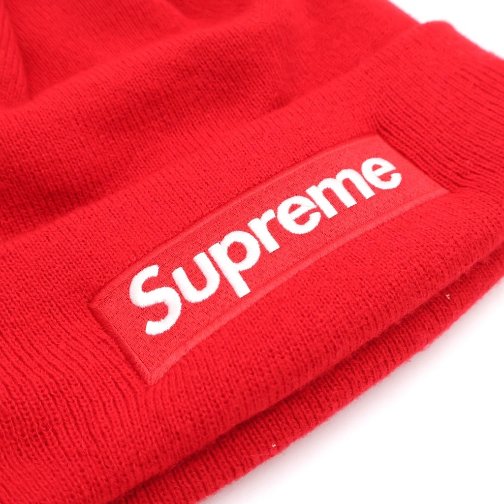 SUPREME(シュプリーム) 23AW ×New Era Box Logo Beanie ニューエラ ボックスロゴ アクリルニットビーニー ニット帽 帽子 レッド