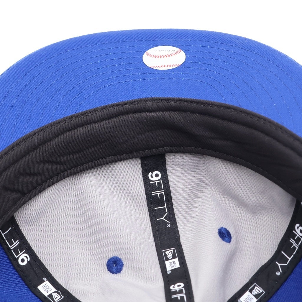 SAINT MICHAEL(セントマイケル) 25SS ×NEW ERA NE_CAP ニューエラ シカゴカブス コットンベースボールキャップ 帽子 ブルー SM-HR8-GIFT-C47