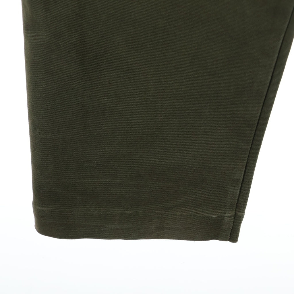 cmmawear(コマウェア) CALATHEA CURVED SEAM TROUSERS カラテア カーブド サイドジップ ジップフライパンツ カーキ