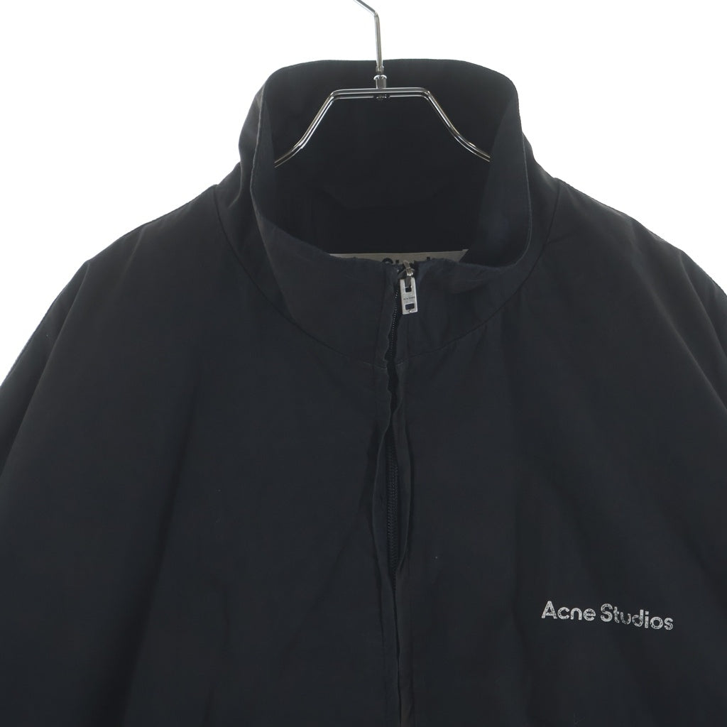 Acne Studios(アクネ ストゥディオズ) LOGO ZIPPER JACKET ロゴプリント ジップアップジャケット ブラック FN-MN-OUTW001264