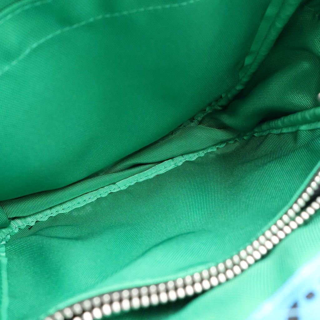 CACTUS PLANT FLEAMARKET CPFM(カクタス プラント フリーマーケット シーピーエフエム) ×HUMAN MADE WAIST BAG ヒューマンメイド レオパード柄 ボアウェストバッグ ショルダーバッグ グリーン/ブラック