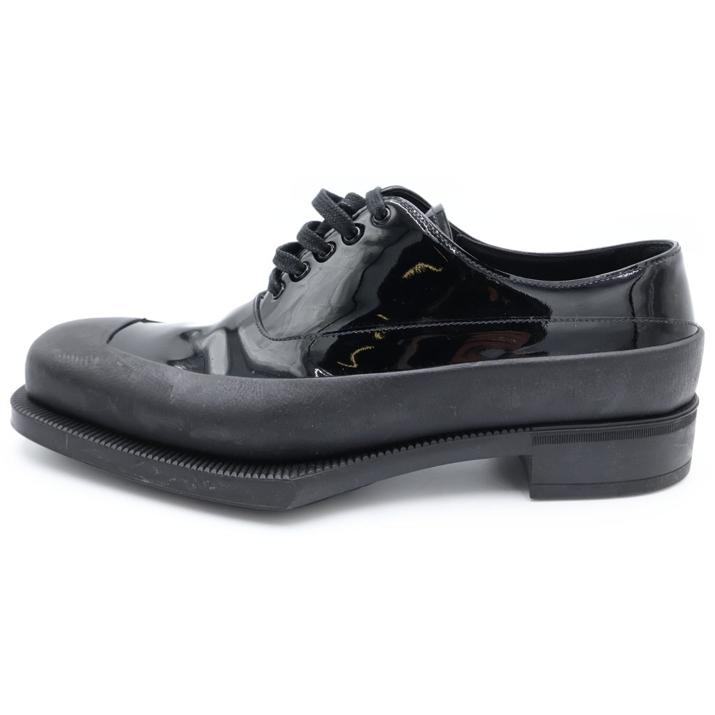 PRADA(プラダ) スクエアトゥ ラバーソール レザーダービーシューズ ブラック 2EG415