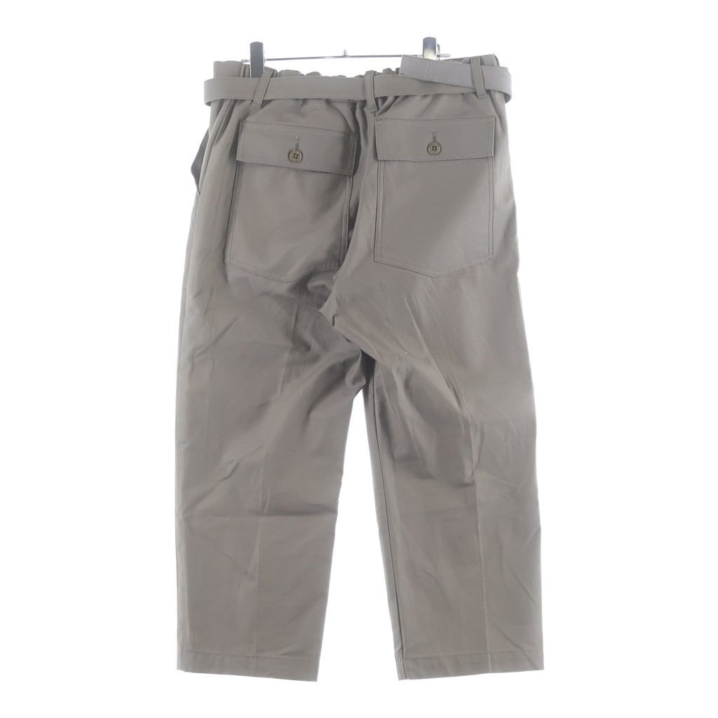 Sacai(サカイ) 25SS ×WTAPS Cotton Back Satin Pants 02 ダブルタップス コットンバック サテンパンツ ベルテッドカーゴパンツ ベージュ 25-03696M