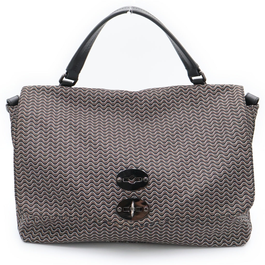 【新品】ザネラート　ポスティーナ　カモフラ　パイソン　グレー　スエード ZANELLATO(ザネラート) ポスティーナ フラップ式 2WAY ショルダー