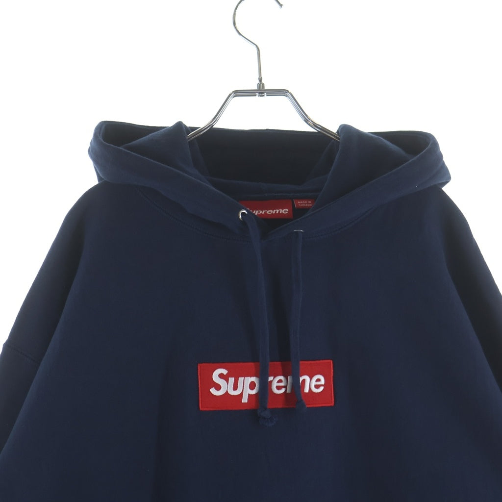 SUPREME(シュプリーム) 24AW Box Logo Hooded Sweatshirt ボックスロゴ フーデッド スウェット シャツ プルオーバー パーカー ネイビー