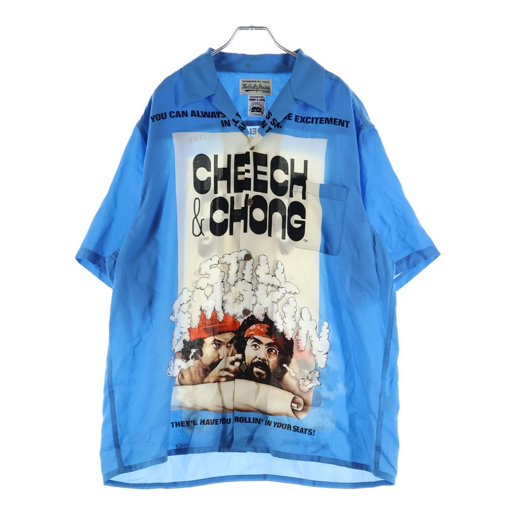 WACKO MARIA(ワコマリア) 22SS Cheech & Chong STILL SMOKIN SS HAWAIIAN SHIRT スティル スモーキン ハワイアン 両面プリント ボタンダウン 半袖シャツ