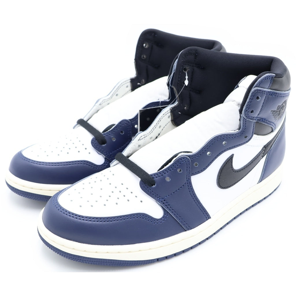 NIKE(ナイキ) AIR JORDAN 1 RETRO HIGH OG MIDNIGHT NAVY エアジョーダン レトロ ミッドナイト ネイビー ハイカットスニーカー ホワイト/ネイビー US9.5/27.5cm DZ5485-401